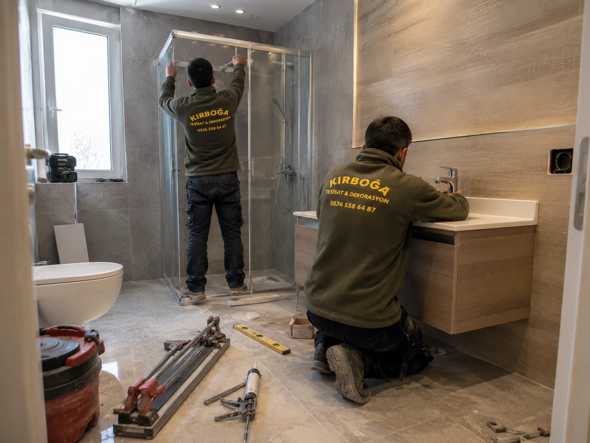 Kırboğa ekibinin tamamladığı gerçek banyo tadilatı