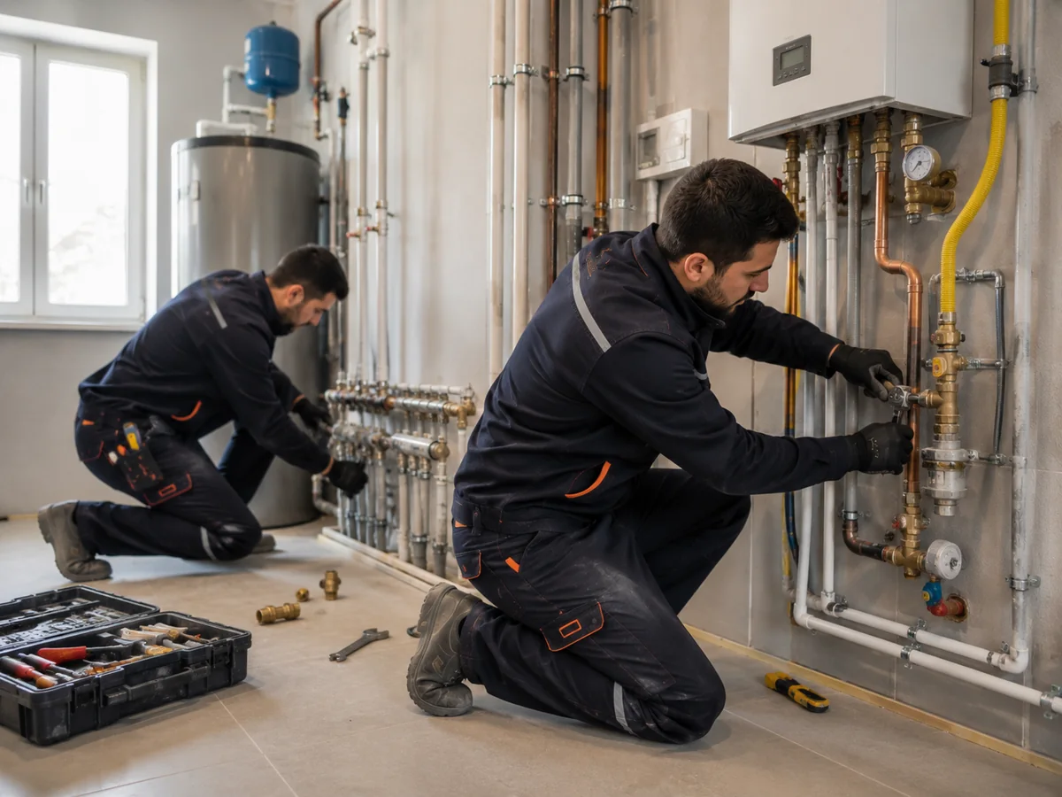 Su ve doğalgaz tesisatı boru uygulaması